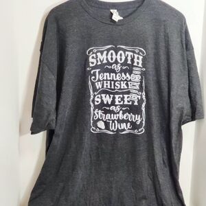 3XL Smooth As Tennessee Whiskey Sweet As Strawberry Wine Graphic T-Shirt